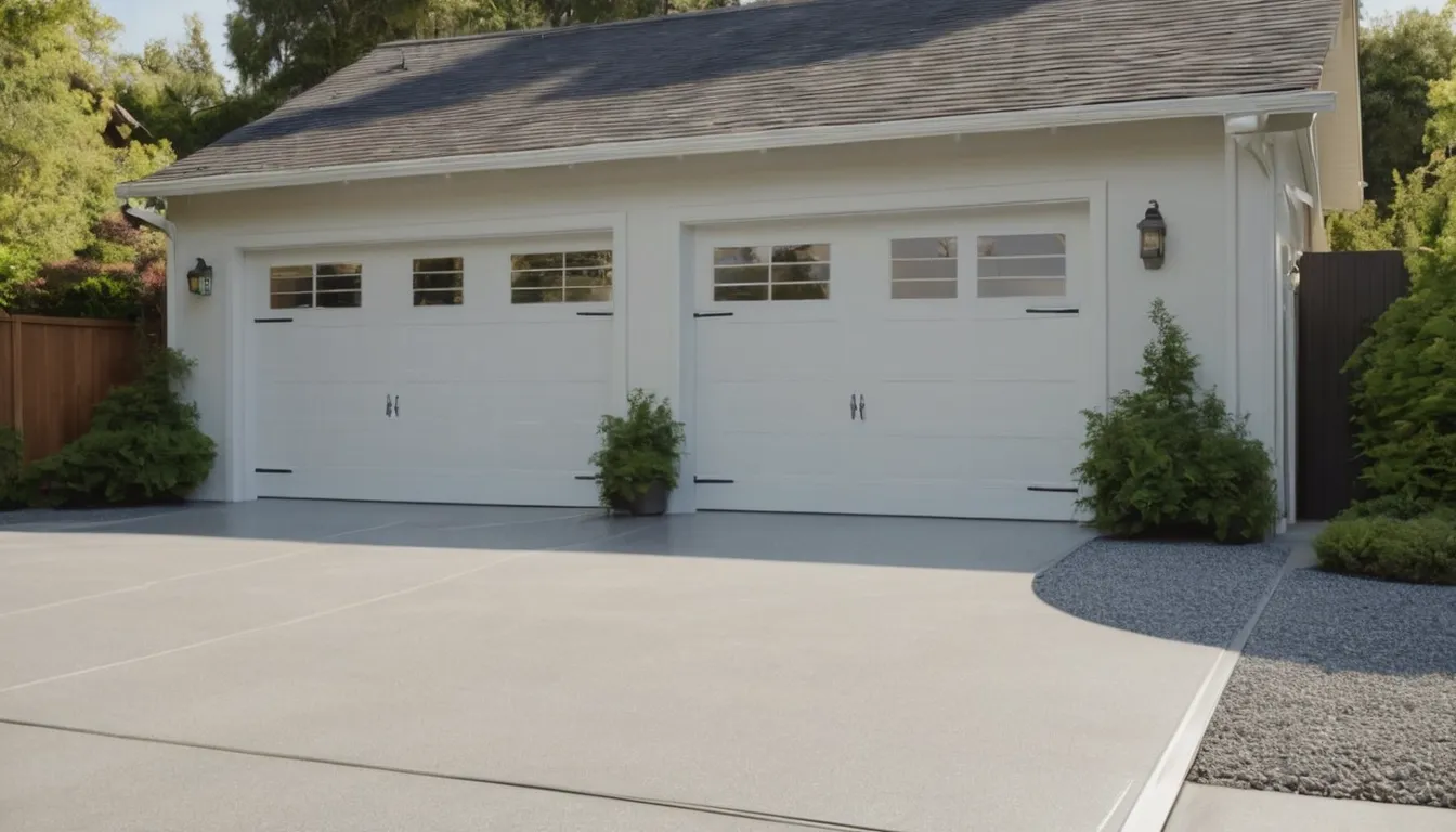 A clean coated garage floor in a St. Paul home with a car parked inside